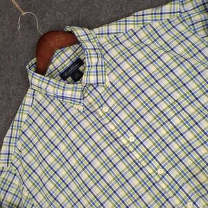 Brooks Brothers Plaid Button Down Shirt Long Sleeve Mens XXL 100 Cotton Casual